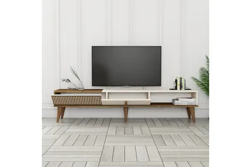 Lissione Tv-benk 180 cm - Valnøtt/Krem - Møbler - TV- & Mediamøbler - TV benk & mediabenk