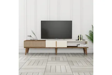 Lissione Tv-benk 180 cm - Valnøtt/Krem - Møbler - TV- & Mediamøbler - TV benk & mediabenk
