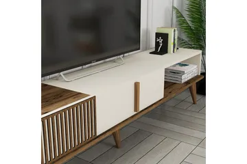 Lissione Tv-benk 180 cm - Valnøtt/Krem - Møbler - TV- & Mediamøbler - TV benk & mediabenk