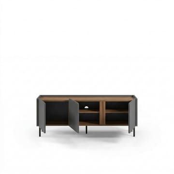 Lomar TV-benk 140x53,9x35,5 cm - Antrasitt/Naturlig eik/Svart - Møbler - TV- & Mediamøbler - TV benk & mediabenk