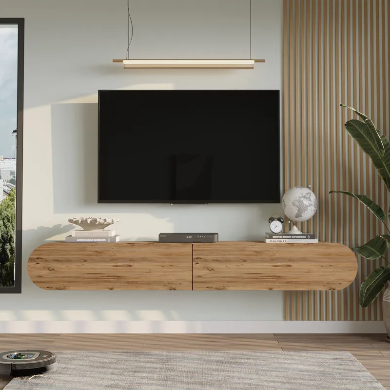 Lumina TV-benk 180x29,5x31,6 cm - Atlantic-furu - Møbler - TV- & Mediamøbler - TV benk & mediabenk