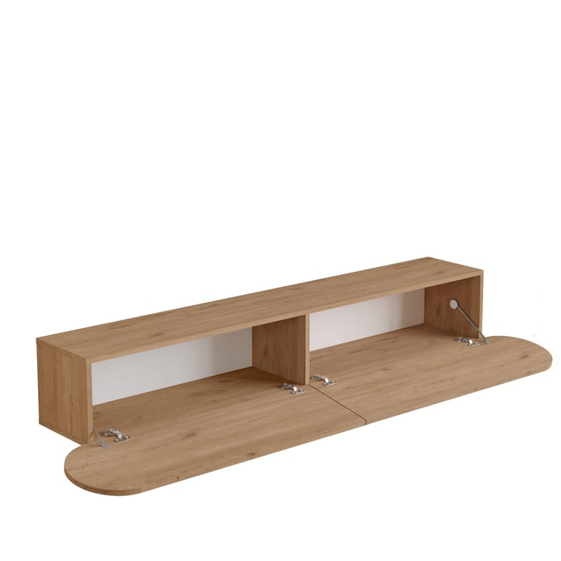 Lumina Veggmontert TV-benk 180 cm med Oppbevaring i Eik - Beige - Møbler - TV- & Mediamøbler - TV benk & mediabenk