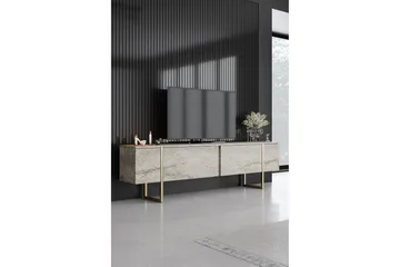 Luxe TV-benk 180 cm - Beige/Gull - Møbler - TV- & Mediamøbler - TV benk & mediabenk