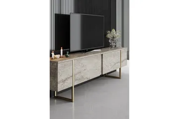 Luxe TV-benk 180 cm - Beige/Gull - Møbler - TV- & Mediamøbler - TV benk & mediabenk