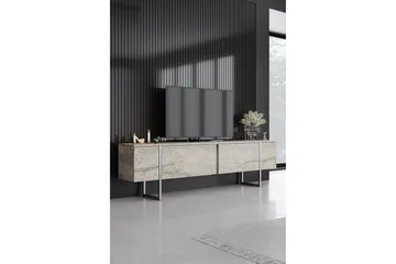 Luxe TV-benk 180 cm - Beige/Sølv - Møbler - TV- & Mediamøbler - TV benk & mediabenk