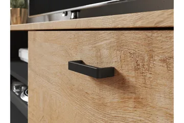 Lyrosen Gulvstående TV-benk 140 cm med Oppbevaring i Malt Tre - Beige - Møbler - TV- & Mediamøbler - TV benk & mediabenk