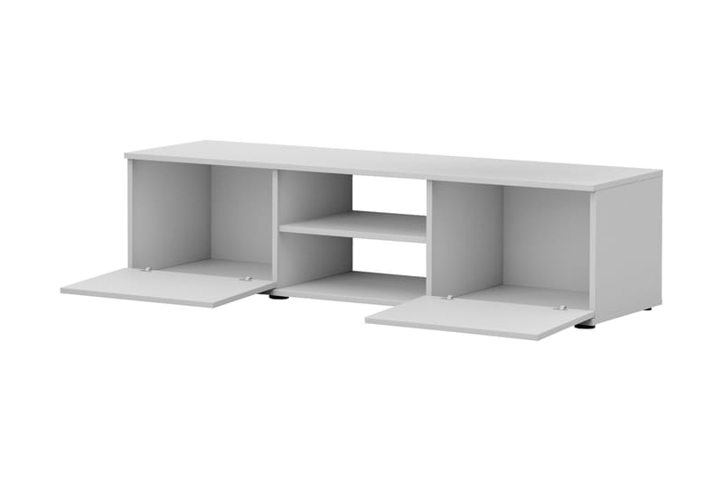 Lyrosen Gulvstående TV-benk 140 cm med Oppbevaring i Malt Tre - Beige - Møbler - TV- & Mediamøbler - TV benk & mediabenk