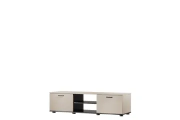 Lyrosen Gulvstående TV-benk 140 cm med Oppbevaring i Malt Tre - Beige - Møbler - TV- & Mediamøbler - TV benk & mediabenk