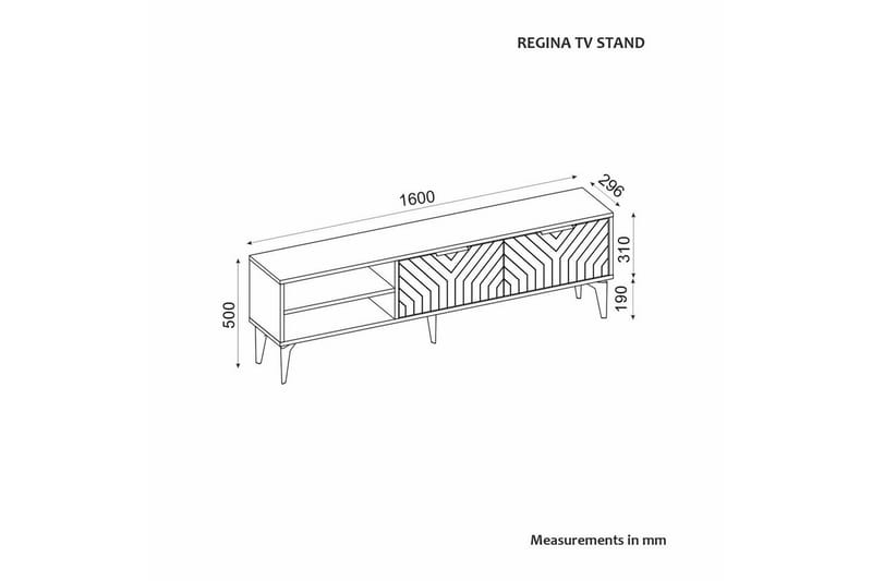 Lyven TV-benk 160 cm - Brun - Møbler - TV- & Mediamøbler - TV benk & mediabenk