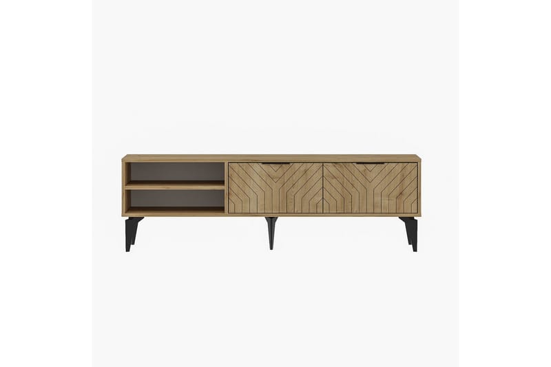 Lyven TV-benk 160 cm - Brun - Møbler - TV- & Mediamøbler - TV benk & mediabenk