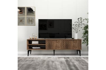 Lyven TV-benk 160 cm - Brun/Mørkfarget tre - Møbler - TV- & Mediamøbler - TV benk & mediabenk