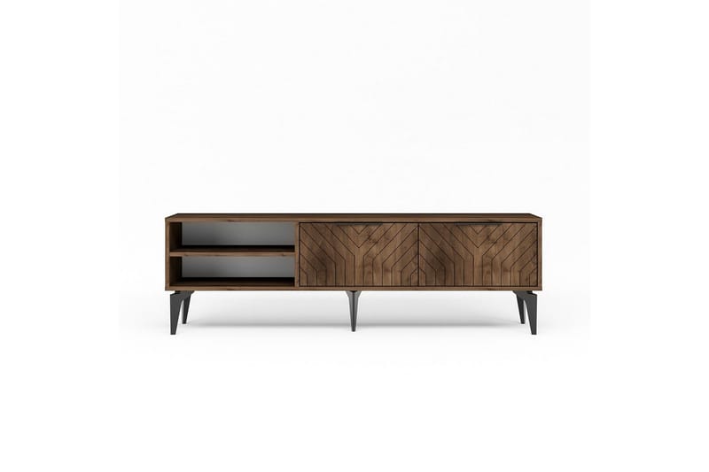 Lyven TV-benk 160 cm - Brun/Mørkfarget tre - Møbler - TV- & Mediamøbler - TV benk & mediabenk