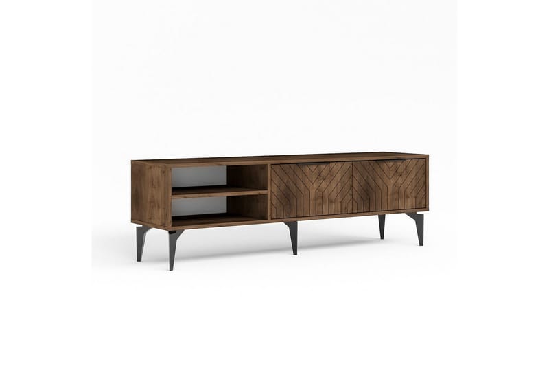 Lyven TV-benk 160 cm - Brun/Mørkfarget tre - Møbler - TV- & Mediamøbler - TV benk & mediabenk