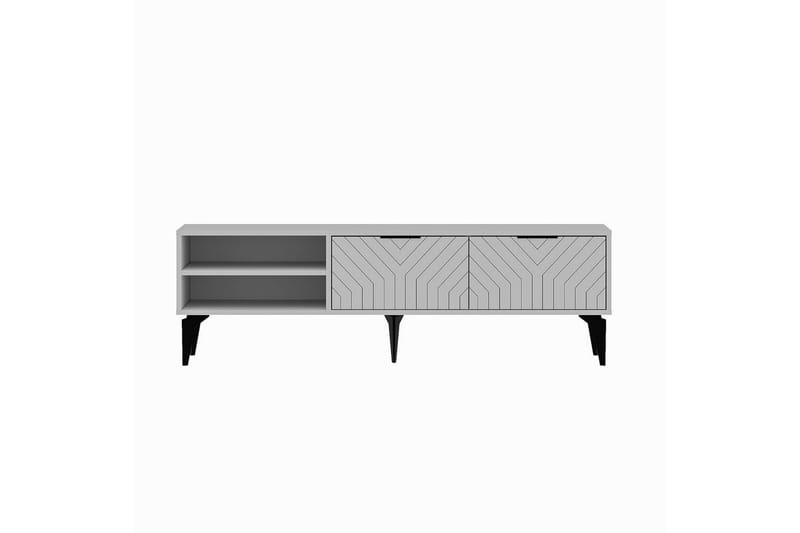 Lyven TV-benk 160 cm - Hvit - Møbler - TV- & Mediamøbler - TV benk & mediabenk