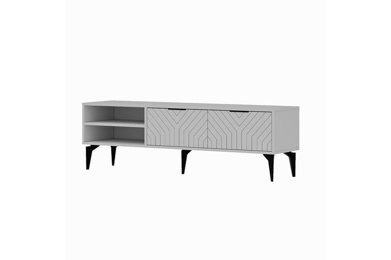 Lyven TV-benk 160 cm - Hvit - Møbler - TV- & Mediamøbler - TV benk & mediabenk