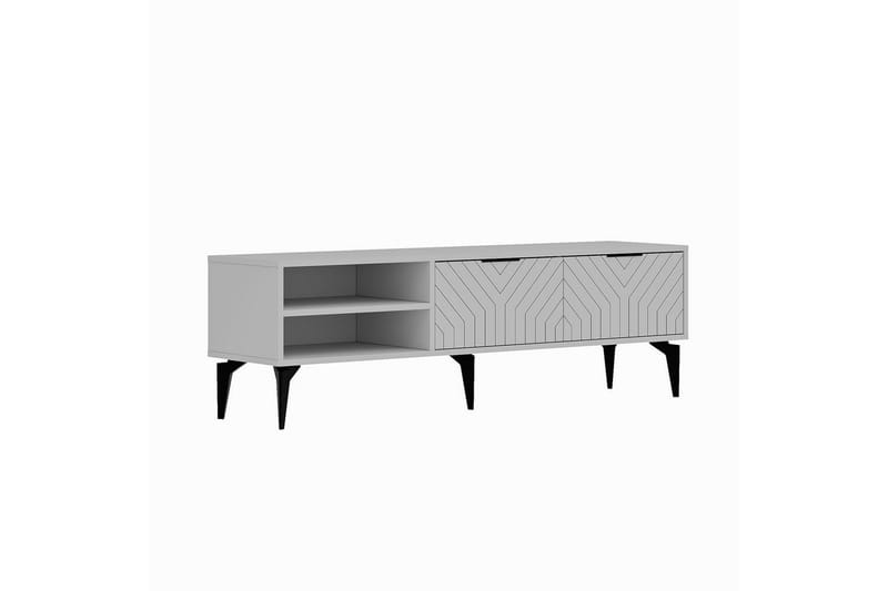 Lyven TV-benk 160 cm - Hvit - Møbler - TV- & Mediamøbler - TV benk & mediabenk