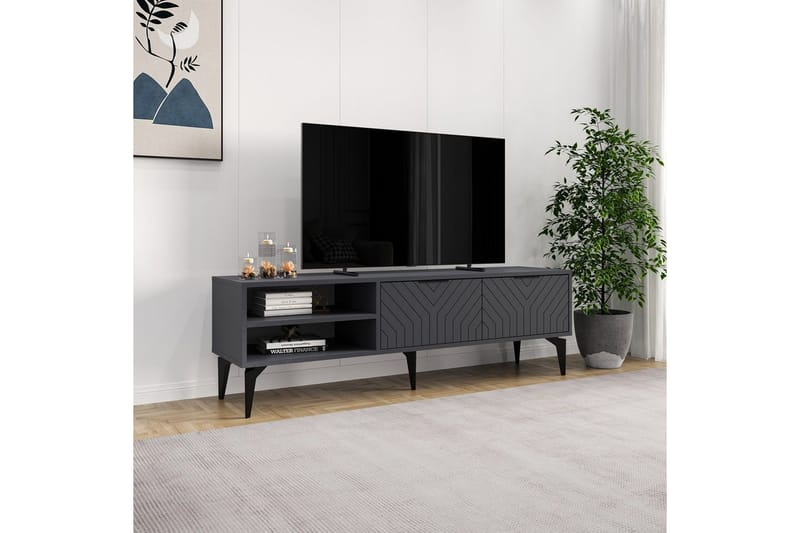 Lyven TV-benk - Grå - Møbler - TV- & Mediamøbler - TV benk & mediabenk