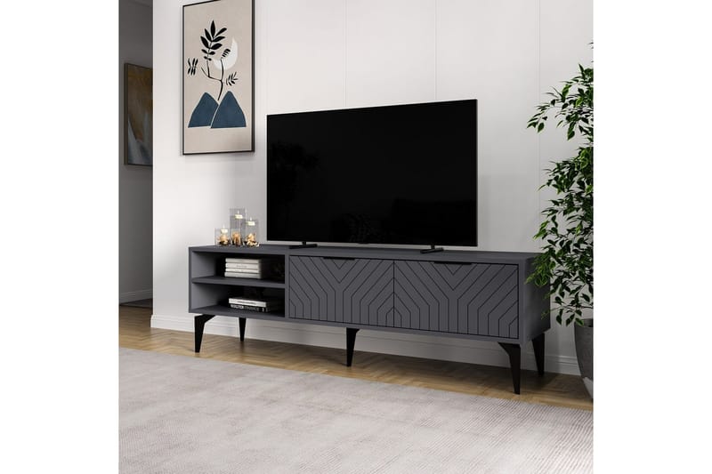 Lyven TV-benk - Grå - Møbler - TV- & Mediamøbler - TV benk & mediabenk