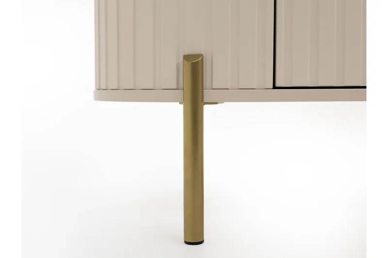 Maggio Gulvstående TV-benk 175 cm med Oppbevaring i Malt Tre - Beige - Møbler - TV- & Mediamøbler - TV benk & mediabenk