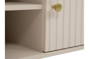 Maggio Gulvstående TV-benk 175 cm med Oppbevaring i Malt Tre - Beige - Møbler - TV- & Mediamøbler - TV benk & mediabenk