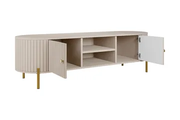 Maggio Gulvstående TV-benk 175 cm med Oppbevaring i Malt Tre - Beige - Møbler - TV- & Mediamøbler - TV benk & mediabenk