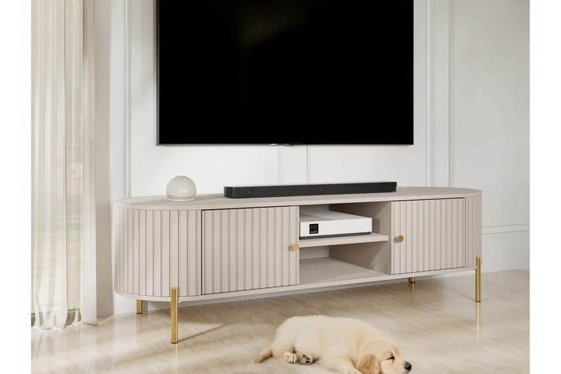 Maggio Tv-Benk 175x43 cm - Beige - Møbler - TV- & Mediamøbler - TV benk & mediabenk