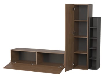 Marlic TV-møbel 230 cm - Brun|svart - Møbler - TV- & Mediamøbler - TV-møbelsett