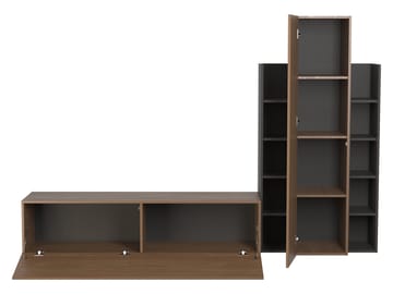 Marlic TV-møbel 230 cm - Brun|svart - Møbler - TV- & Mediamøbler - TV-møbelsett