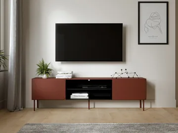 Marros TV-benk 200 cm med Hyller - Toskansk rød - Møbler - TV- & Mediamøbler - TV benk & mediabenk