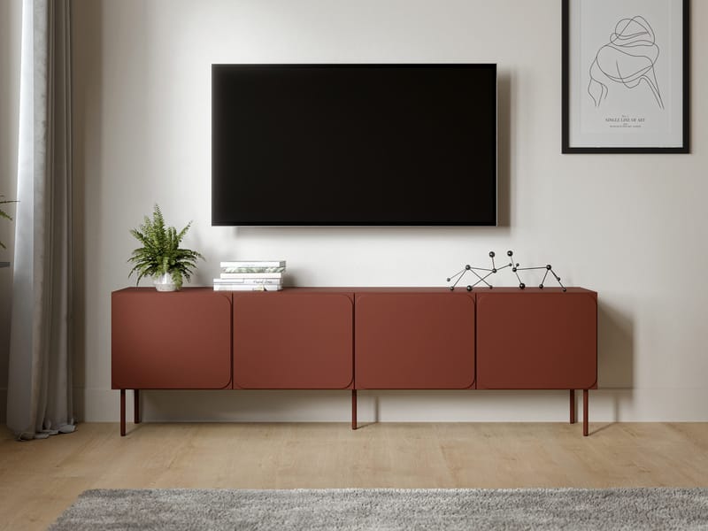 Marros TV-benk 200 cm - Toskansk rød - Møbler - TV- & Mediamøbler - TV-skap