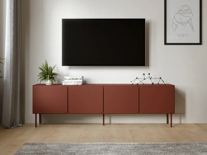 Marros TV-benk 200 cm - Toskansk rød - Møbler - TV- & Mediamøbler - TV-skap