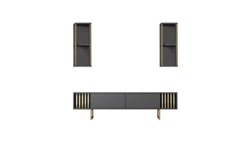 Masatomo TV-benk 180 cm - Antrasitt/Svart - Møbler - TV- & Mediamøbler - TV benk & mediabenk
