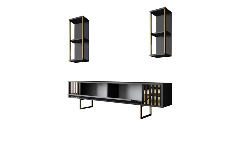 Masatomo TV-benk 180 cm - Antrasitt/Svart - Møbler - TV- & Mediamøbler - TV benk & mediabenk