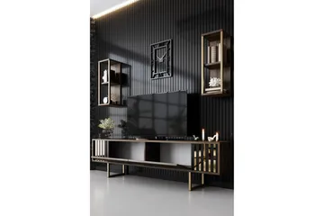 Masatomo TV-benk 180 cm - Valnøtt/Svart - Møbler - TV- & Mediamøbler - TV benk & mediabenk