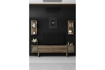 Masatomo TV-benk 180 cm - Valnøtt/Svart - Møbler - TV- & Mediamøbler - TV benk & mediabenk