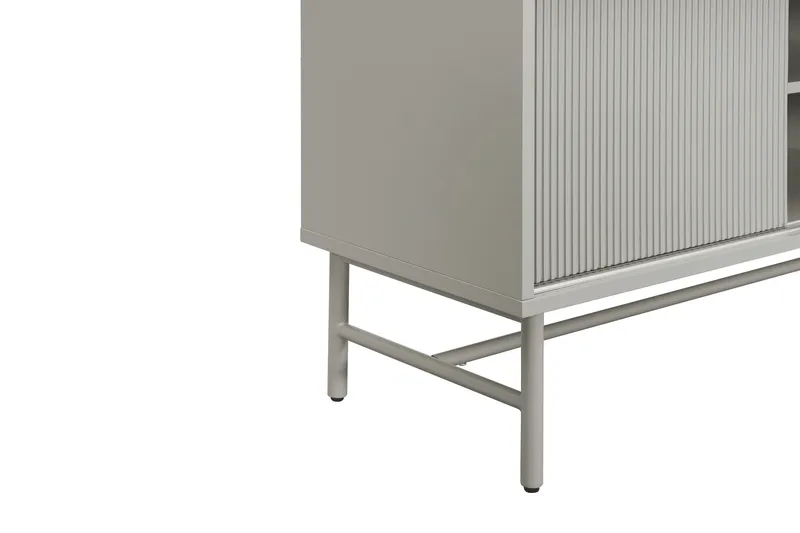 Matterhorn Smal TV-benk med oppbevaring 40 cm dyb 157 cm bred 58 cm høy - Beige - Møbler - TV- & Mediamøbler - TV benk & mediabenk