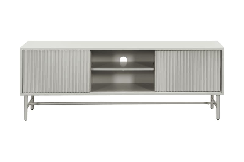 Matterhorn Smal TV-benk med oppbevaring 40 cm dyb 157 cm bred 58 cm høy - Beige - Møbler - TV- & Mediamøbler - TV benk & mediabenk