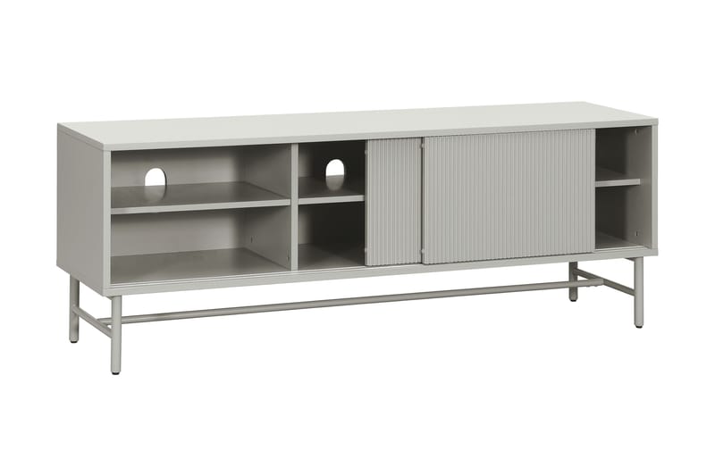 Matterhorn Smal TV-benk med oppbevaring 40 cm dyb 157 cm bred 58 cm høy - Beige - Møbler - TV- & Mediamøbler - TV benk & mediabenk