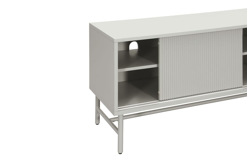 Matterhorn Smal TV-benk med oppbevaring 40 cm dyb 157 cm bred 58 cm høy - Beige - Møbler - TV- & Mediamøbler - TV benk & mediabenk