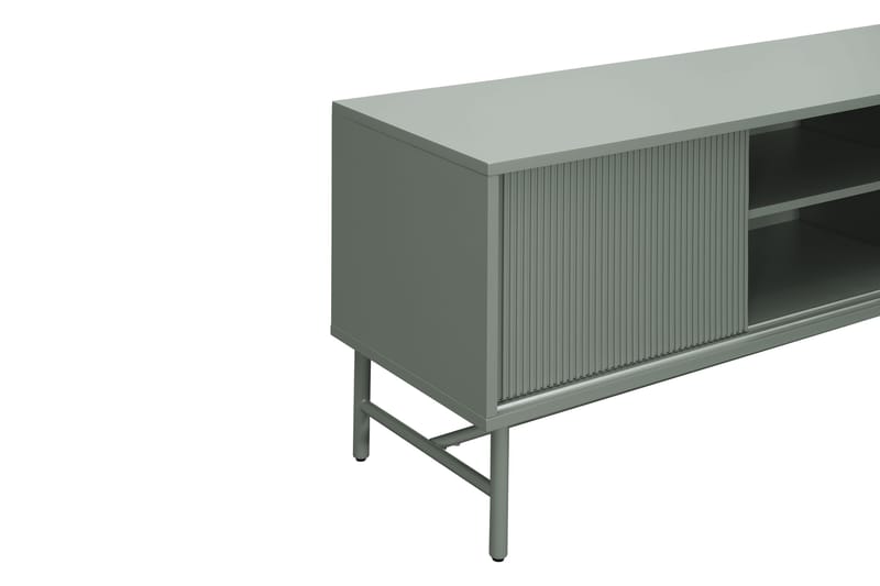 Matterhorn Smal TV-benk med oppbevaring 40 cm dyb 157 cm bred 58 cm høy - Grønn - Møbler - TV- & Mediamøbler - TV benk & mediabenk