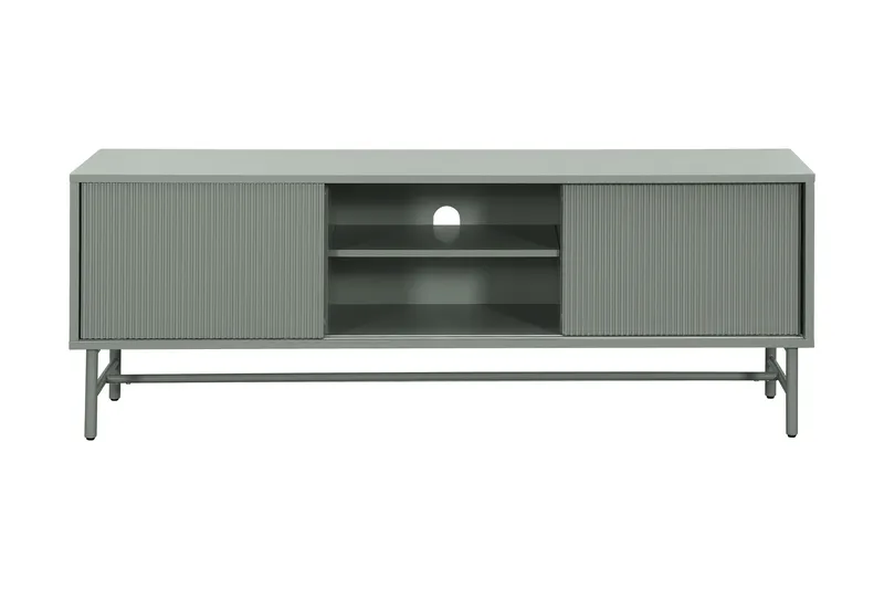 Matterhorn Smal TV-benk med oppbevaring 40 cm dyb 157 cm bred 58 cm høy - Grønn - Møbler - TV- & Mediamøbler - TV benk & mediabenk