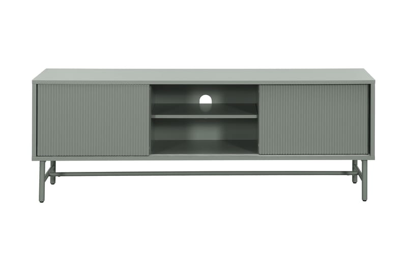Matterhorn Smal TV-benk med oppbevaring 40 cm dyb 157 cm bred 58 cm høy - Grønn - Møbler - TV- & Mediamøbler - TV benk & mediabenk
