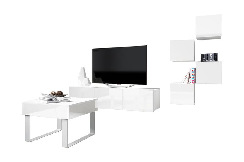 Mediamøbel Calabrini - Hvit - TV-møbelsett