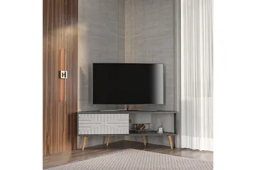 Abbas TV-benk 140 cm - Antrasitt/Hvit - Møbler - TV- & Mediamøbler - TV benk & mediabenk