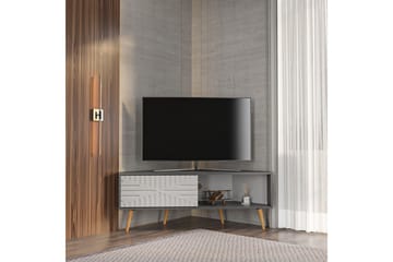 Abbas TV-benk 140 cm - Antrasitt/Hvit - Møbler - TV- & Mediamøbler - TV benk & mediabenk