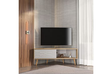 Abbas TV-benk 140 cm - Eik/Hvit - Møbler - TV- & Mediamøbler - TV benk & mediabenk