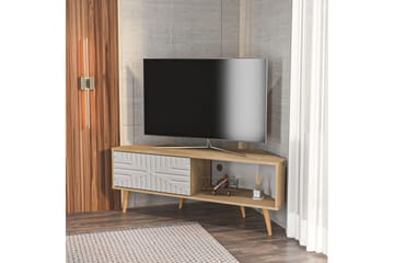 Abbas TV-benk 140 cm - Eik/Hvit - Møbler - TV- & Mediamøbler - TV benk & mediabenk