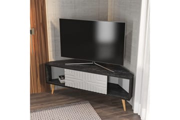 Abbas TV-benk 140 cm - Sort/Hvit - Møbler - TV- & Mediamøbler - TV benk & mediabenk