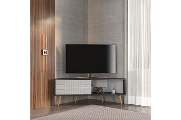 Abbas TV-benk 140 cm - Sort/Hvit - Møbler - TV- & Mediamøbler - TV benk & mediabenk