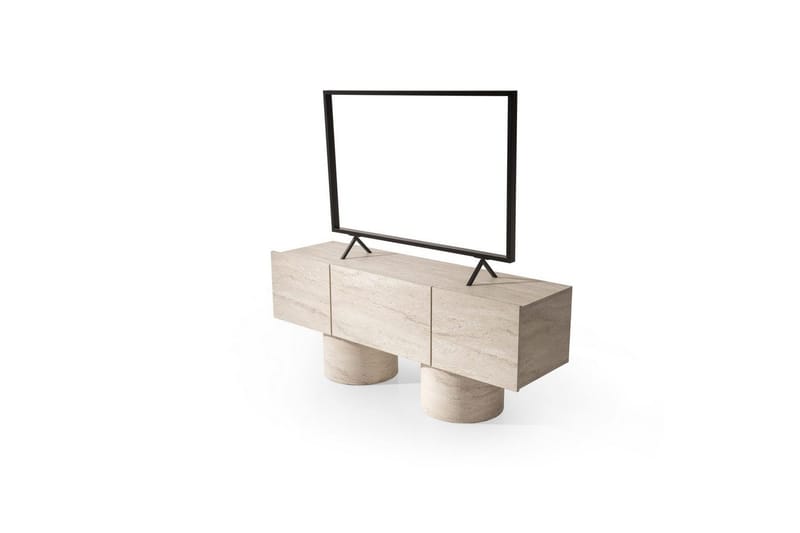 Abbas TV-benk 150 cm - Travertin - Møbler - TV- & Mediamøbler - TV benk & mediabenk